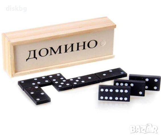 Ново Домино в дървена кутия - логическа семейна игра
