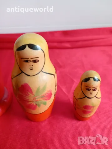 1961г. Матрьошка ,Матрьошки СССР 3в1, снимка 3 - Антикварни и старинни предмети - 47300630