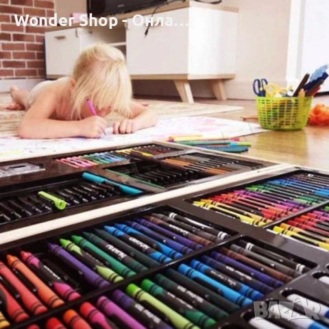 🎨 Творчески комплект за рисуване – 180 части в удобен куфар 🎨 , снимка 2 - Рисуване и оцветяване - 51729110