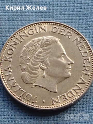 Сребърна монета 2 1/2 гулдена 1963г. Кралица Юлиана Нидерландска 29627, снимка 7 - Нумизматика и бонистика - 42755303