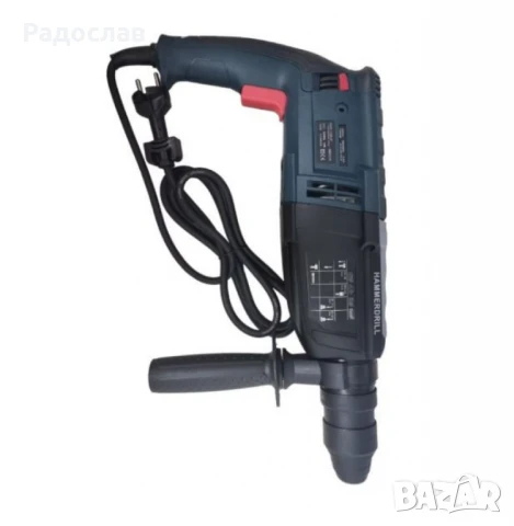 Перфоратор 1100W с 2 патронника и SDS Plus дръжка - Комплект с куфар kraftroyal, снимка 2 - Бормашини - 50493786