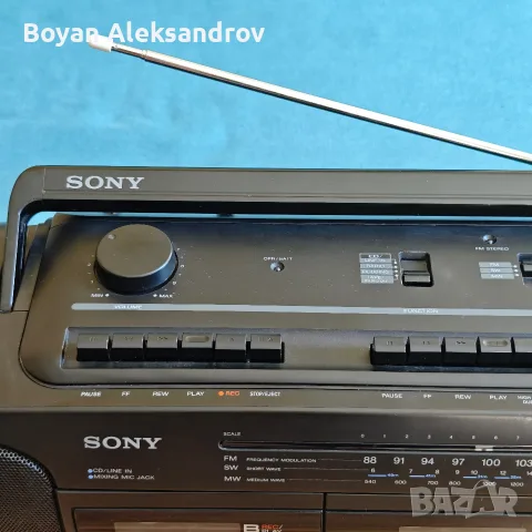 Двукасетъчен радиокасетофон Sony CFS-DW34S, снимка 7 - Радиокасетофони, транзистори - 55735754