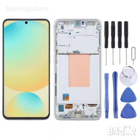 OLED LCD Дисплей и Тъч Скрийн с Рамка за Samsung Galaxy S24 FE SM-S721B – 2 цвята, снимка 2 - Резервни части за телефони - 56184731