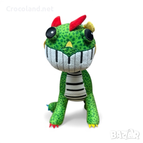 Плюшена играчка Зелен Динозавър-забавен, шарен и перфектен за гушкане!, снимка 2 - Плюшени играчки - 52776760