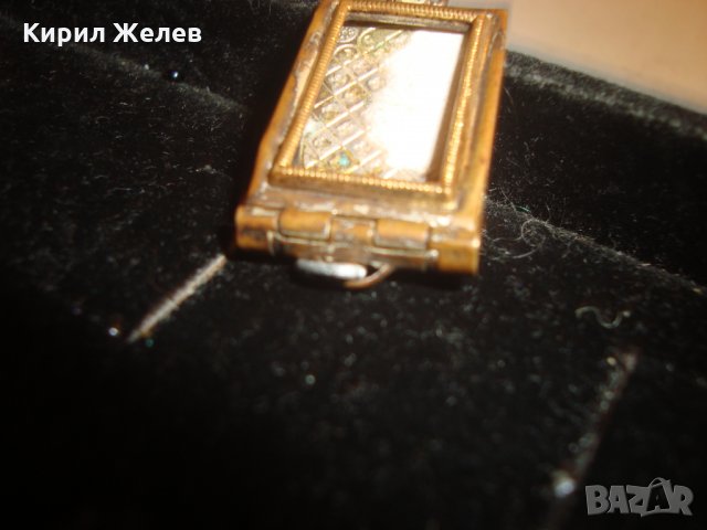 СТАРА АРТ ДЕКО БРОНЗОВА МИНИ РАМЧИЦА ЗА СНИМКА ЛЮБОВЕН РЕТРО МЕДАЛЬОН 10814, снимка 6 - Антикварни и старинни предмети - 30652701
