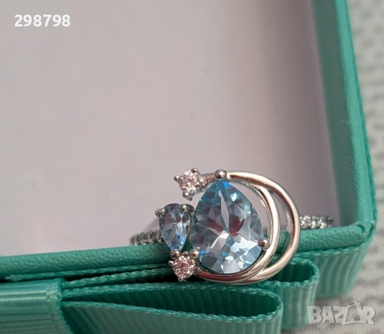 Сребърен комплект с Естествен Топаз, снимка 7 - Бижутерийни комплекти - 51945495