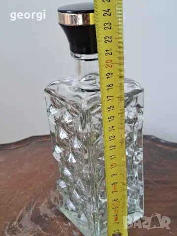 ретро стъклена бутилка за уиски гарафа   19/3, снимка 4 - Антикварни и старинни предмети - 49124283