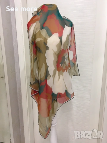 Jelan De Fabreques Paris шал коприна , снимка 2 - Шалове - 53999601