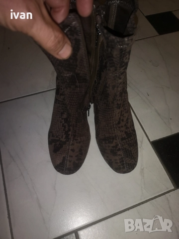 дамски официални велурени боти 37 момер, снимка 5 - Дамски боти - 51823701