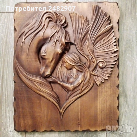 Релефно дървено пано , снимка 6 - Пана - 50987787