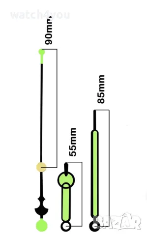 ЗЕЛЕНИ СТРЕЛКИ ЗА СТЕННИ ЧАСОВНИЦИ. СТЕЛКИ ЗА СТЕНЕН / НАСТОЛЕН ЧАСОВНИК, снимка 2 - Стенни часовници - 50259361