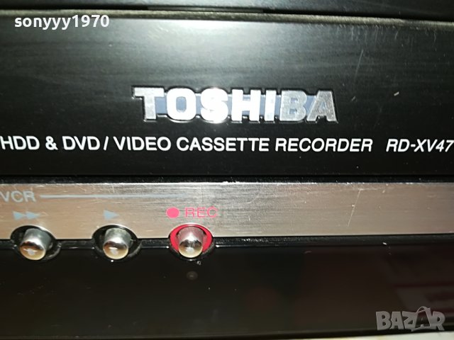 TOSHIBA HDD/DVD/VCR RECORDER-GERMANY 1207221303, снимка 3 - Плейъри, домашно кино, прожектори - 37365103