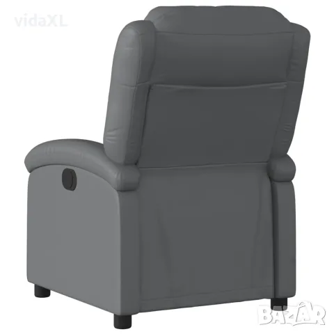vidaXL Масажен наклоняем стол, сив, изкуствена кожа, снимка 6 - Дивани и мека мебел - 56147450