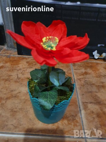 Изкуствени цветя в кашпа, снимка 3 - Изкуствени цветя - 35142370