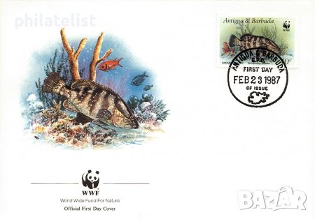 Антигуа и Барбуда 1987 - 4 броя FDC Комплектна серия - WWF, снимка 2 - Филателия - 38629503