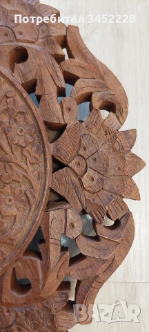 Дърворезба масичка малка за ценители височина 34см , снимка 4 - Декорация за дома - 54015634