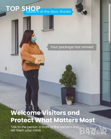 Безжична външна соларна камера FOAOOD/PIR сензор/облак/sd карта/двупосочно аудио/IP66 водоустойчива, снимка 6 - IP камери - 49308630