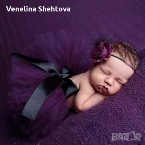 Ту ту поличка пачка лента за глава Фотосесия на бебе 