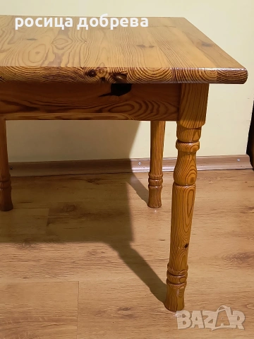 Детски комплект от естествено дърво (чам) - масичка и столче - 38 евро за комплекта 