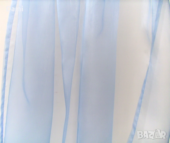 Тънко перде органза 245х140 с ленти за окачване комплект 2 броя, снимка 5 - Пердета и завеси - 52973650