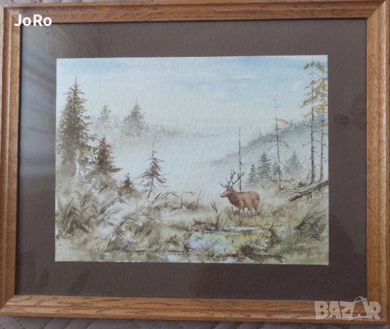 "Горско утро" прекрасен акварел 