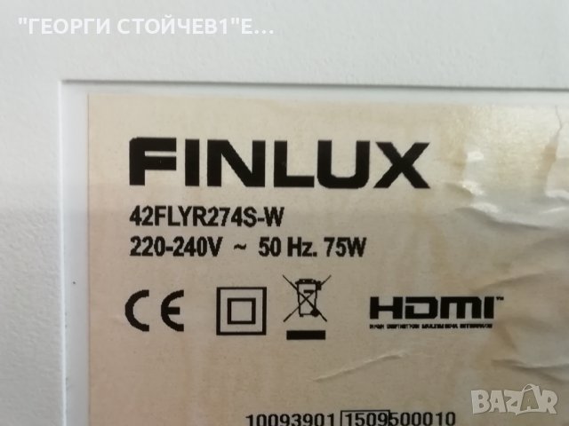 FINLUX   42FLYR274S-W   СЪС СЧУПЕН ДИСПЛЕЙ , снимка 2 - Части и Платки - 39778399