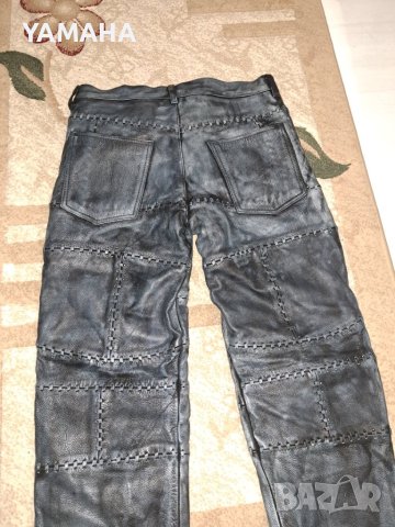 Мъжки  Мото  Панталон  ЕСТЕСТВЕНА КОЖА , снимка 6 - Панталони - 42845991