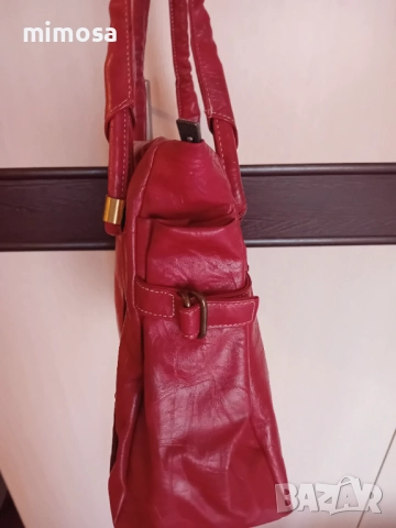 Кожена дамска чанта, снимка 4 - Чанти - 51619479