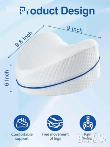 Ергономична възглавница за крака с мемори пяна – Комфорт и подкрепа всяка нощ, снимка 7 - Други стоки за дома - 52778167