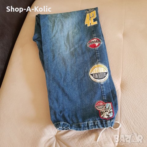 Original Vintage Rare FUBU PLATINUM Harlem GlobeTrotters Denim Jeans, снимка 2 - Дънки - 38440078