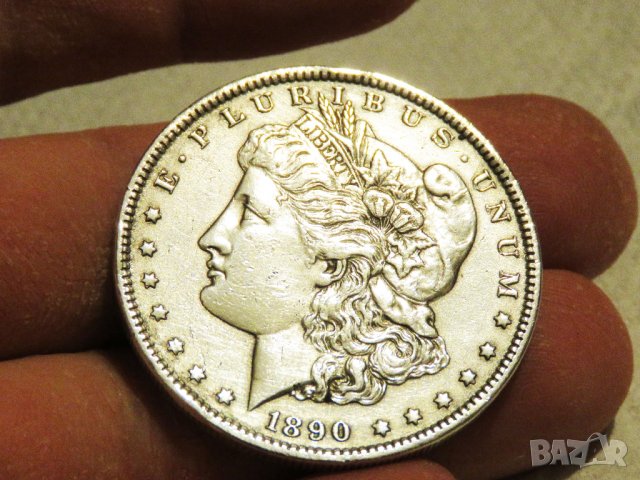 Рядък голям сребърен американски долар, морган долар, MORGAN DOLLAR, ONE DOLLAR - 1890 г.