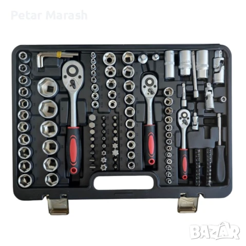 Комплект инструменти KraftWorld гедоре 172 части – хром-ванадиева стомана, снимка 4 - Куфари с инструменти - 50681177