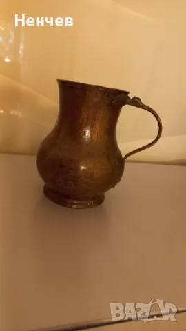 Медна старинна кана, снимка 1
