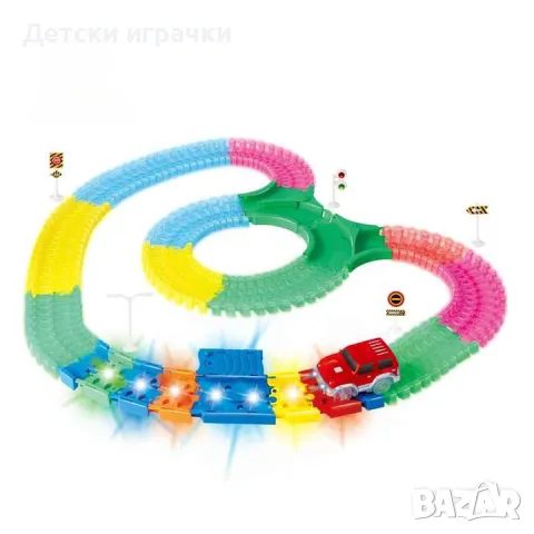 Писта Светеща с кола на батерии 2.5метра , снимка 6 - Коли, камиони, мотори, писти - 48955334