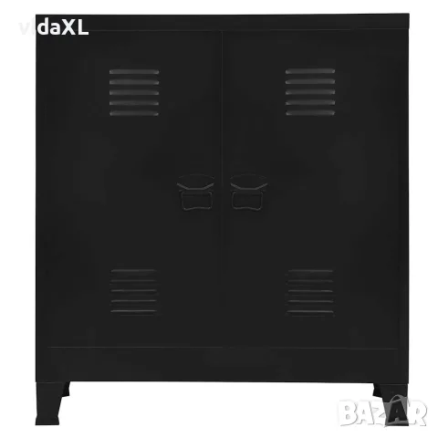 vidaXL Индустриален скрин за съхранение, черен, 90x40x100 cм, стомана, снимка 2 - Скринове - 56146165