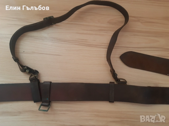 Колан офицерски с портупей, естествена кожа, снимка 10 - Антикварни и старинни предмети - 52823588