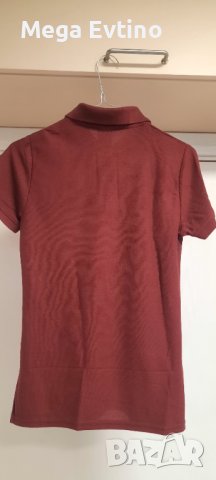 Дамска блуза с интересна апликация XS размер, вишневочервена, снимка 3 - Тениски - 37875935