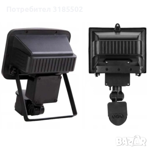 LED прожектор с датчик и соларен панел, снимка 4 - Прожектори - 51456509