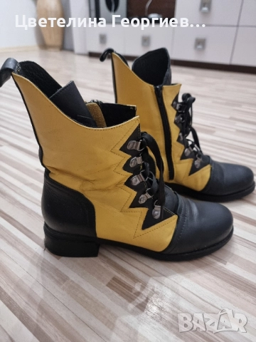 Дамски боти от естествена кожа, снимка 3 - Дамски боти - 52538447