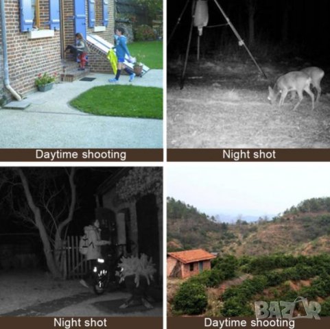 128GB 2024г. FULL HD 1080P Ловна Камера с Вграден Монитор Фото Капан и 940nm Невидимо Нощно Виждане, снимка 4 - Комплекти за видеонаблюдение - 36930836