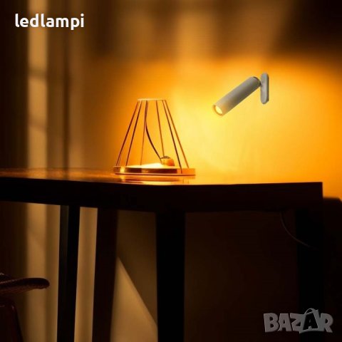 Настолна LED Магнитна Лампа 3W Бяла Неутрално Бяла Светлина, снимка 3 - Настолни лампи - 42893641