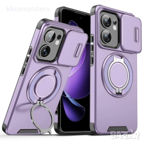 OPPO Reno13 F 4G / 5G Sliding Camshield Удароустойчив Ring Holder Калъф и Протектор, снимка 2 - Калъфи, кейсове - 50937583