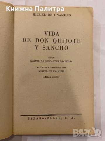 Vida de Don Quijote y Sancho - Miguel de Cervantes Saavedra, снимка 2 - Художествена литература - 31236817