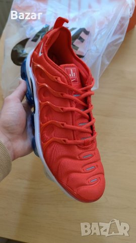 Nike Vapormax Plus Нови Мъжки Обувки Маратонки Размер 43 Номер 27.5 см стелка червени , снимка 2 - Маратонки - 39466347
