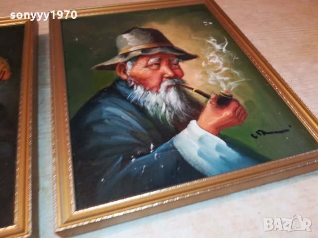 SMOKERS-ENGLAND-КАРТИНИ ОТ АНГЛИЯ-235лв ЗА 1бр-МАСЛЕНИ БОИ 2211211619, снимка 15 - Антикварни и старинни предмети - 34891343