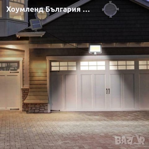 Мощна соларна LED лампа с фотоклетка и отделен панел - 100диода, снимка 6 - Соларни лампи - 29717822