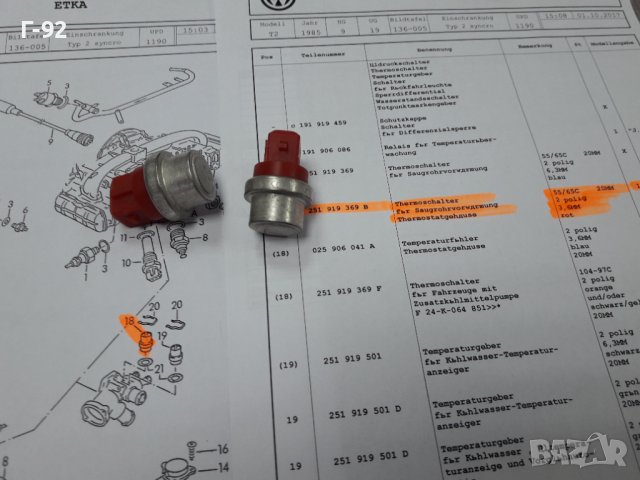 251919369B**NEU**VAG**VW**AUDI**ТЕМПЕРАТУРЕН  ДАТЧИК  ** , снимка 5 - Части - 37637217