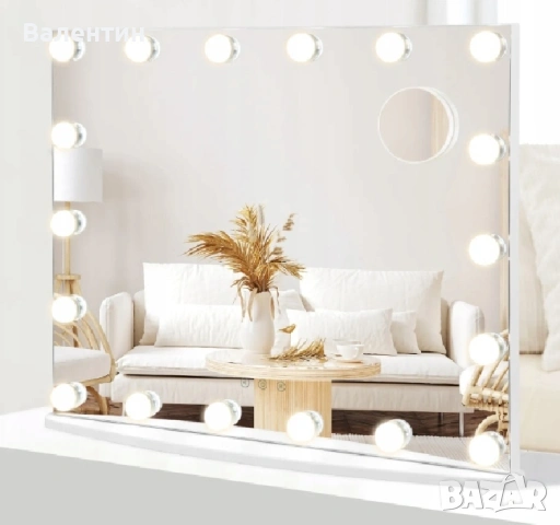 Холивудско огледало за грим с 18 ЛЕД диода, снимка 5 - Други стоки за дома - 53123031