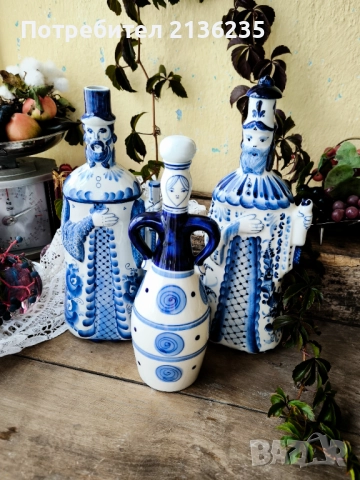 Бутилка Гжель , снимка 7 - Антикварни и старинни предмети - 51956287