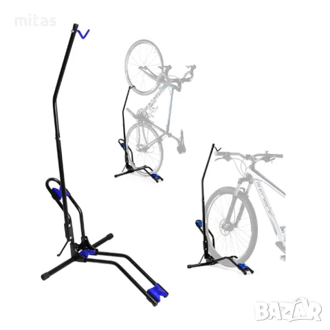 Велосипедна стойка FORCE STABLE Изложбена, Вертикална, Стомана, Черна